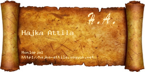Hajka Attila névjegykártya