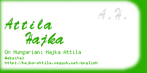 attila hajka business card